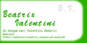 beatrix valentini business card